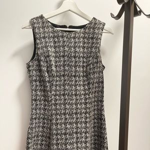 Lauren dress with leather trim